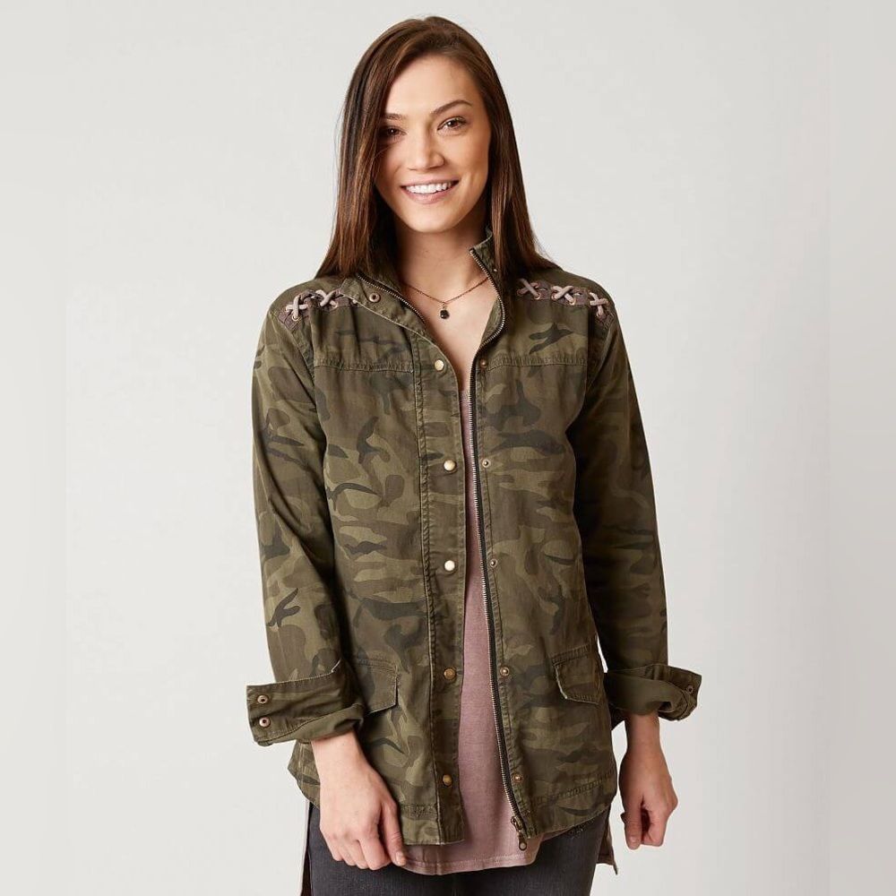 Gilded Intent The Buckle Camo Military Jacket Medium